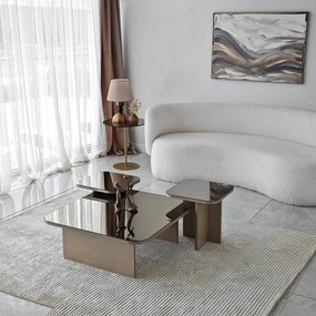 Conjunto de Mesas de Centro Jazz – Bege Bronze – Várias Medidas