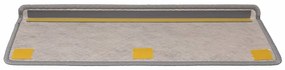 Tapetes escada adesivos aspeto sisal 30 pcs 65x21x4cm platina