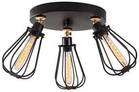 Candeeiro de Teto Fetiye – Preto e Dourado – Diâmetro 57 cm, Altura 30