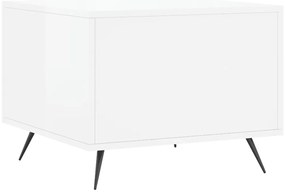 Mesas de centro 2 pcs 50x50x40 cm branco brilhante