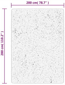 Tapete shaggy de pelo alto PAMPLONA 200x280 cm bege