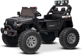 Jipe elétrico para crianças OFFRIDE 4x4 2 Lugares 24V bateria de litio, Rodas Grandes EVA com suspensão nas rodas traseiras, controlo remoto, luzes LE