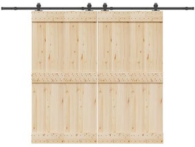 Kit de ferragens para porta deslizante 305 cm aço preto