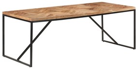 vidaXL Mesa de jantar 200x90x76 cm madeira acácia maciça e mangueira