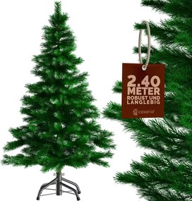 Árvore de Natal artificial 240 cm com suporte (LUZES NÃO INCLUÍDAS) Verde
