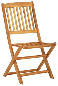 3 pcs conjunto jantar dobrável p/ jardim madeira acácia maciça