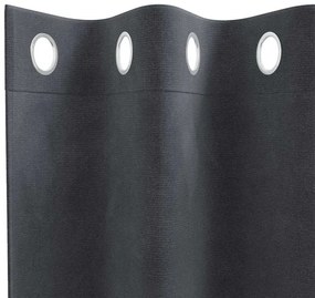 Cortinas Blackout vidaXL com Ilhós 2 pcs Veludo Cinza Claro