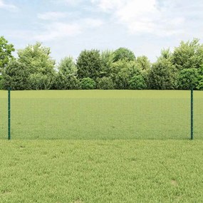 vidaXL Cerca de Arame Soldado com 44 Postes em U Verde 0.5x100 m Aço