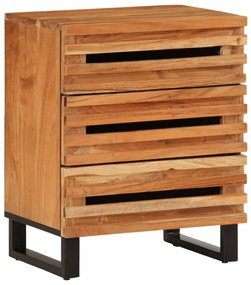 vidaXL Mesa de cabeceira 50x34x62 cm madeira de acácia maciça