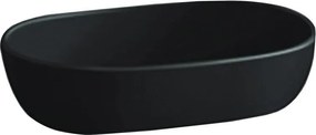 Mexen Viki lavatório de bancada 59 x 40 cm, preto brilhante - 21056070