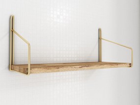 Prateleira Dekoratif Duvar Rafı – Ouro Castanho – 45x16x16 cm | Tribo