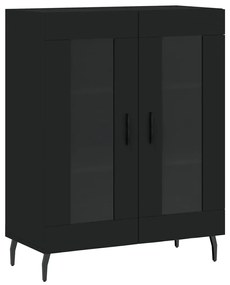 Armário alto 69,5x34x180 cm derivados de madeira preto