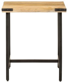 Mesa de apoio 45x45x50 cm madeira de mangueira maciça/ferro
