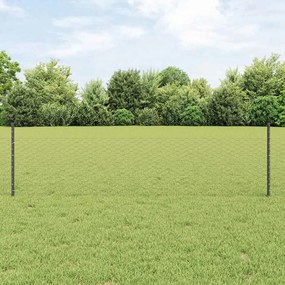 Postes de Cerca vidaXL 11 pcs U-Channel Cinza 60 cm Aço