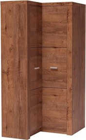 Roupeiro de canto Serfeno 111, Madeira de freixo, 192x106x90cm, 97 kg, Portas para roupeiro: Com dobradiças, Número de prateleiras: 5, Número de prateleiras: 5