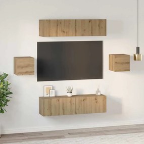 Conjunto de móvel de TV 6 pcs carvalho artisiano