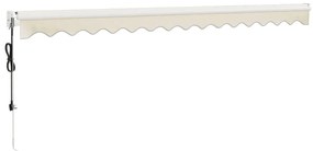 Toldo retrátil automático 4x3 m cor creme