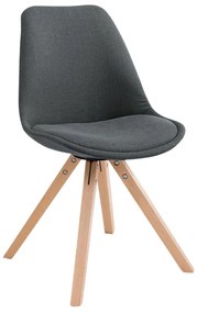 Cadeira cozinha e jantar Toulouse em tecido Square 48 x 84 x 56 cm Cinzento escuro