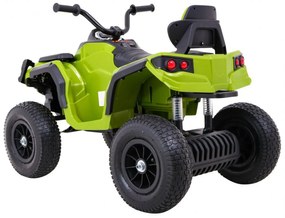 Moto 4 elétrica para crianças 12V ATV AIR, Rodas de AR, assento couro ecológico Verde