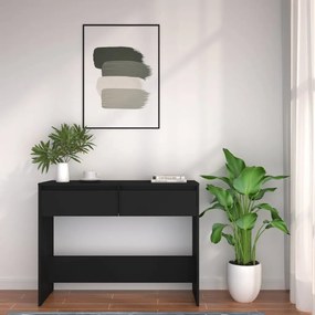 Mesa consola 100x35x76,5 cm derivados madeira preto