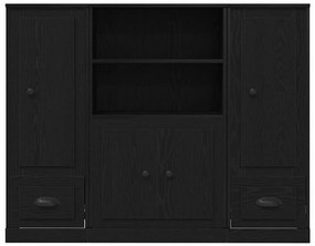 Highboard vidaXL Preto Carvalho 132x35,5x103,5 cm Madeira Engenharia