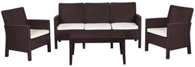 Conjunto Lounge SUN de Jardim – 2 Poltronas + Sofá 3 Lugares + Mesa de