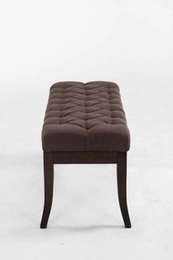 Banco Ramses em tecido com estrutura em antigo escuro 46 x 100 x 38 cm Castanho