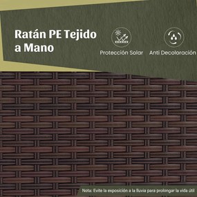 Banco Convertível de Exterior 2 em 1, 168 x 46 x 81 cm, Dobrável, Castanho
