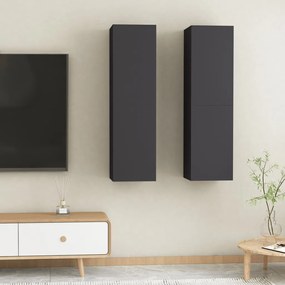 vidaXL Móveis de TV 2 pcs 30,5x30x110 cm derivados de madeira cinzento