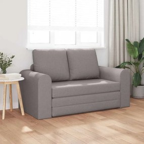 Sofá Cama de Chão 2-em-1 Taupe 148x71x83 cm Tecido