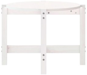 Mesa de centro 118x63x45 cm madeira de pinho maciça branco