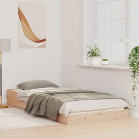 Estrutura da Cama Castanho 80 x 200 cm Madeira de pinho maciça
