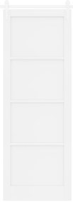 Porta Deslizante vidaXL com Conjunto de Hardware Branco 83x232 cm Made