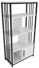 Estante Valero – Branco/Preto – 60x120x29,6 cm