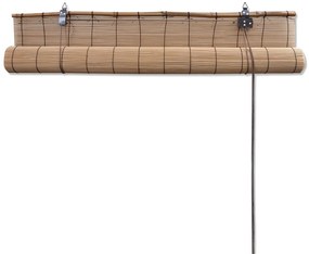 Estores de rolo 2 pcs 150 x 220 cm bambu castanho