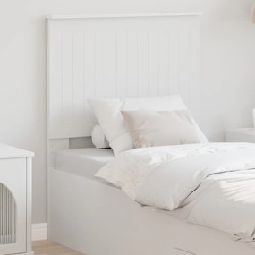 vidaXL Cabeceira com cabeceira Branco 75 cm Madeira processada