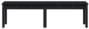 Banco de jardim c/ 2 lugares 159,5x44x45 cm pinho maciço preto