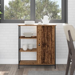 vidaXL Buffet Madeira Velha 70x30x80 cm Madeira Engenharia