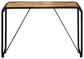 Mesa de jantar 118x60x76 cm madeira de mangueira maciça áspera