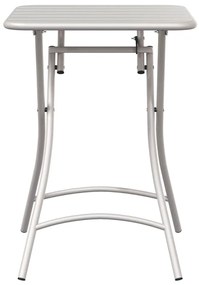 Mesa de Jardim Dobrável Bege 55 x 55 x 73 cm em Aço