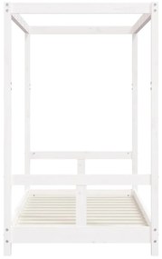 Estrutura de cama infantil 80x160 cm pinho maciço branco