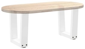 Pés para mesa de centro em V, 2 peças, branco, 40x(30-31,3) cm, aço