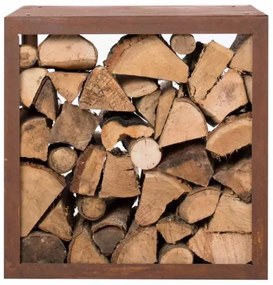 Suporte para lenha Hodr cor de ferrugem 88519
