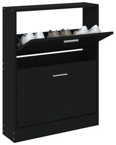 Sapateira 59x17x81 cm derivados de madeira preto