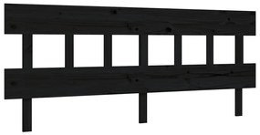 Estrutura cama Super King Size c/cabeceira madeira maciça preto