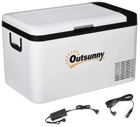 Outsunny Geleira Elétrica de Compressor 25L Portátil até -20℃ com Luz