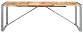 Mesa de jantar 220x100x75 cm madeira de mangueira maciça áspera