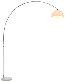 vidaXL Candeeiro em arco 60 W E27 200 cm prateado