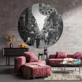 Papel de parede circular "Hong Kong the Old Days" 190 cm