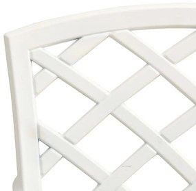 3 pcs conjunto de bistrô alumínio fundido branco
